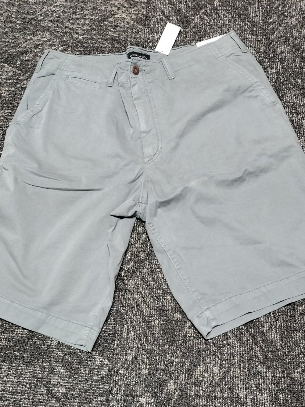 American Eagle Outfitters Mens 38 Next Level Flex Gray Chino Shorts Stretch NEW